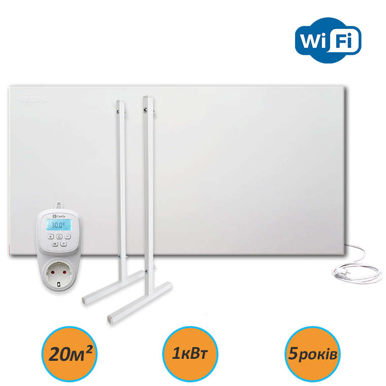 UDEN-1000 + Castle AC-209H Wi-Fi + ніжки (метало-керамічний обігрівач з терморегулятором і ніжками)